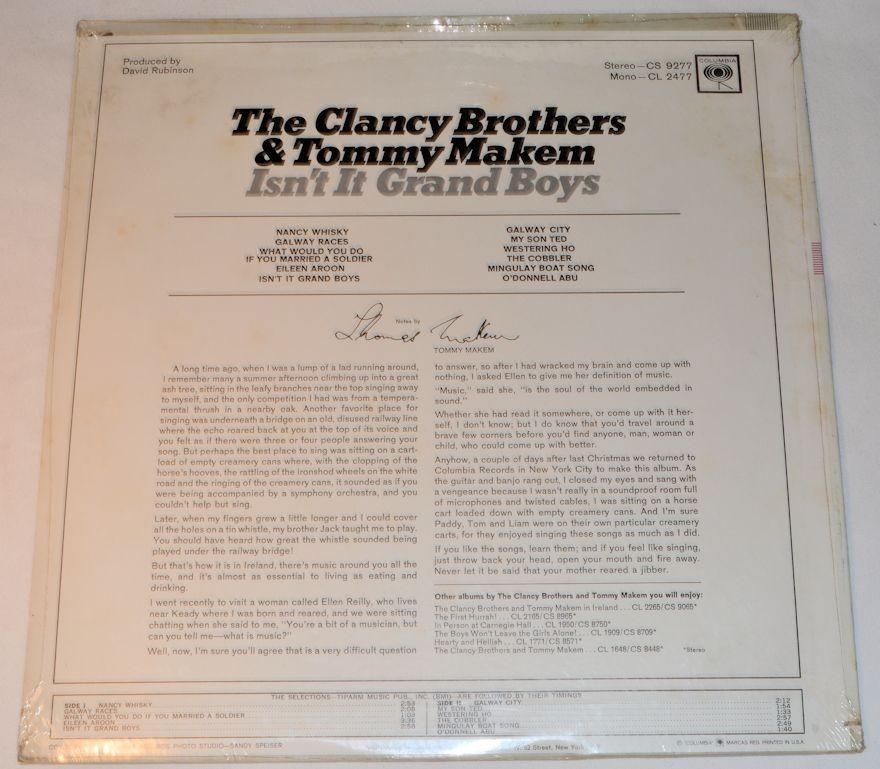 Clancy Brothers - Isn't It Grand Boys