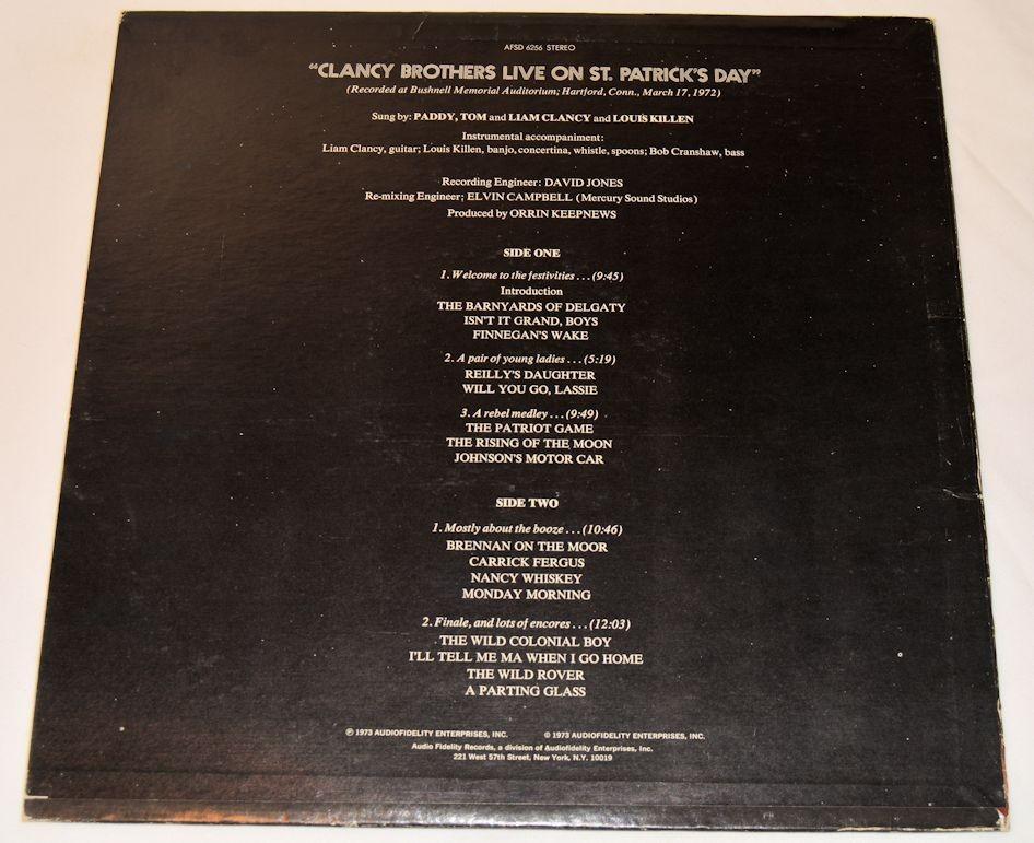 Clancy Brothers - Live St Patricks Day