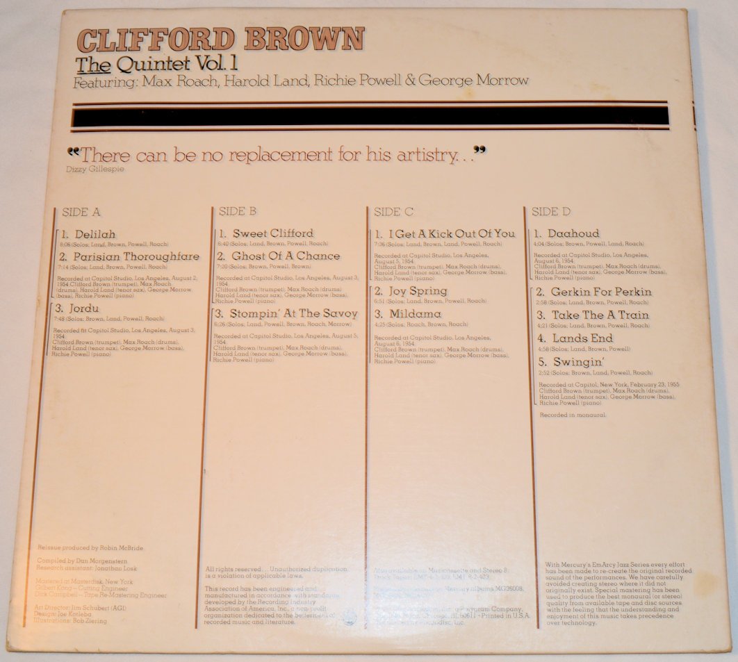 Brown, Clirfford - The Quintet Vol. 1