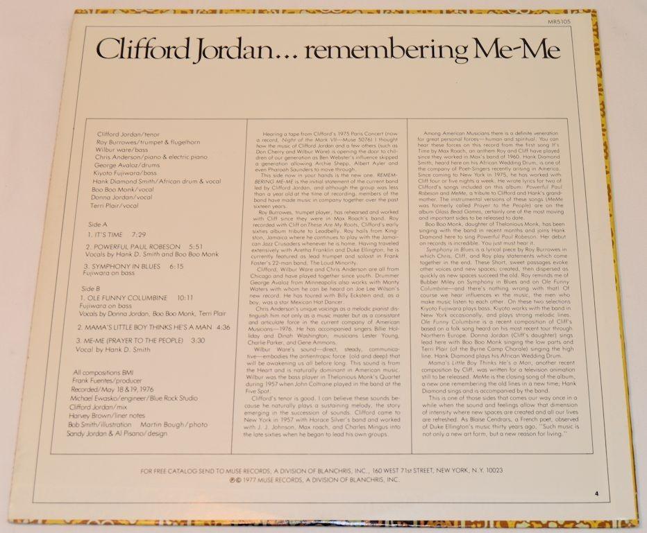 Jordan, Clifford - Remembering Me-Me