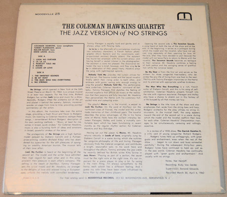 Hawkins, Coleman Quartet - Play Jazz Version of No Strings