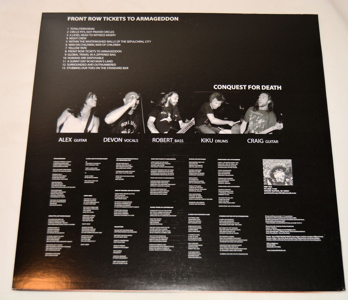 Conquest For Death - Front Row Tickets To Armageddon