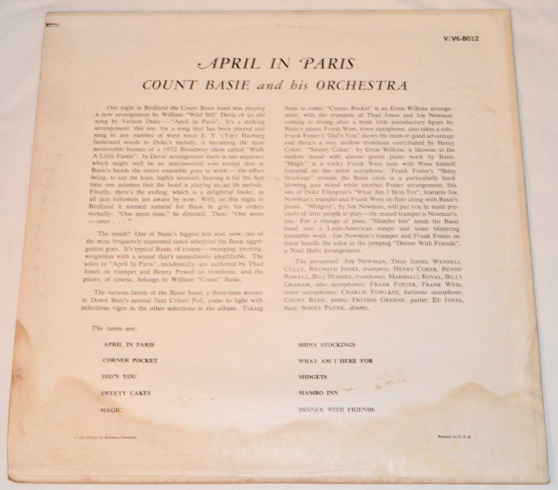 Basie, Count - April In Paris