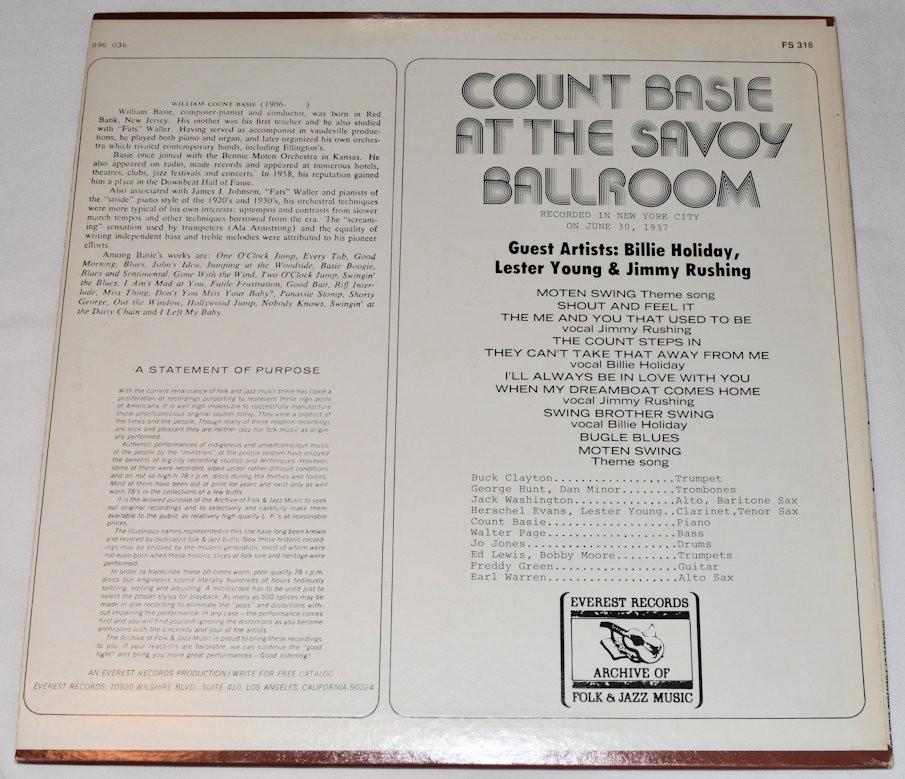Basie, Count - At Savoy Ballroom