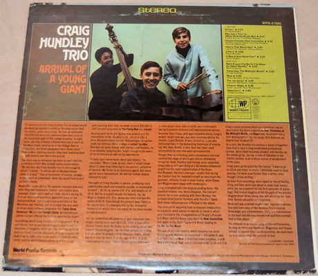 Hundley, Craig Trio - Arrival Of A Young Giant