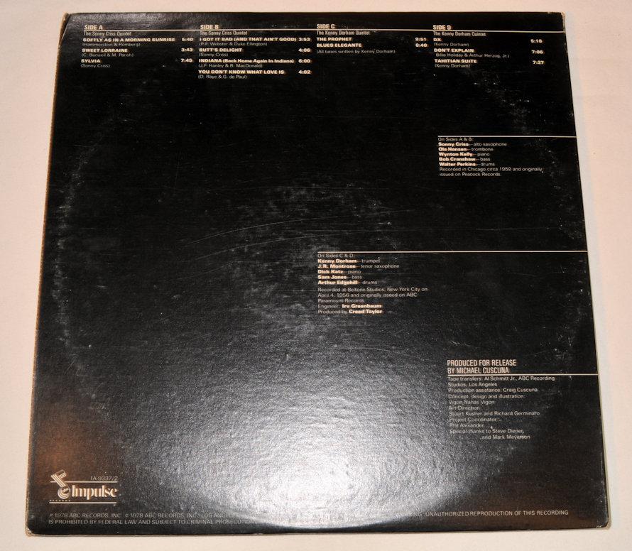 Criss / Dorham - The Bopmasters