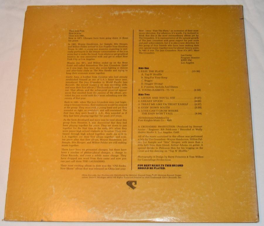 Crusaders, The - Pass The Plate