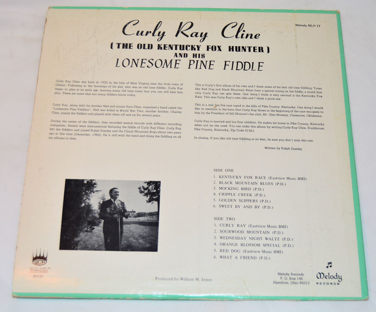 Cline, Curly Ray - Lonesome Pine Fiddle