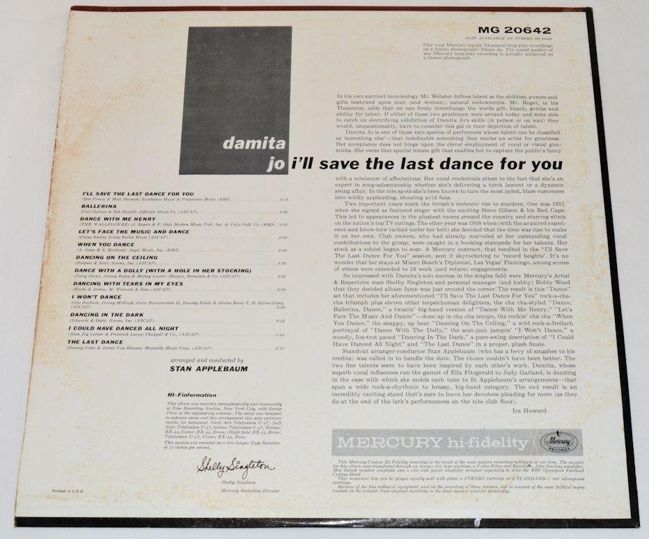 Damita Jo - I'll Save The Last Dance