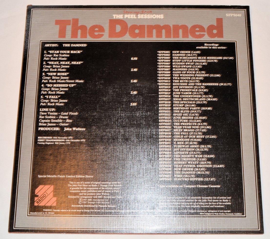 Damned, The - Peel Sessions