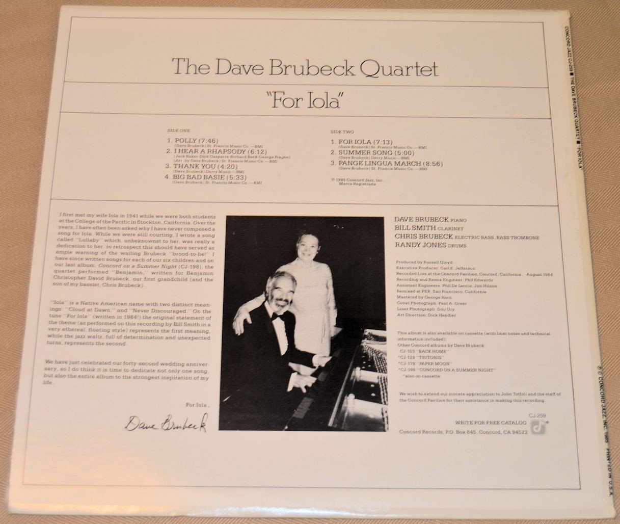 Brubeck, Dave - For Iola