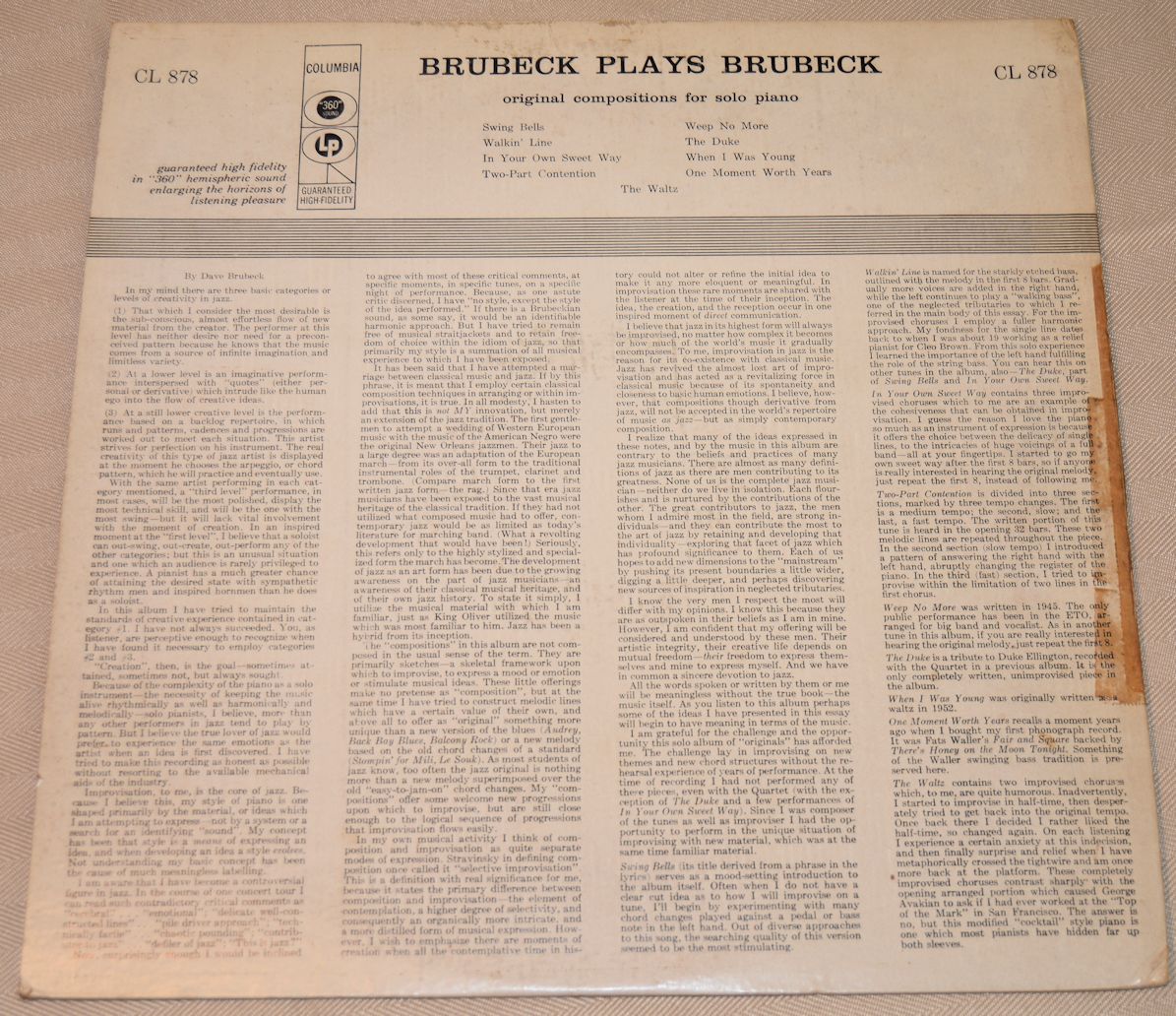 Brubeck, Dave - Brubeck Plays Brubeck