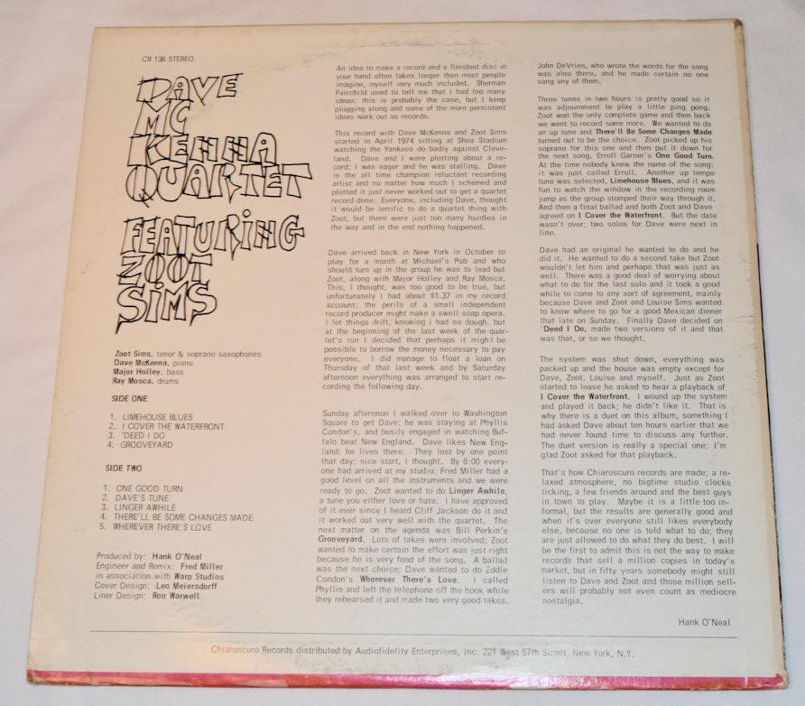 McKenna, Dave - Featuring Zoot Sims