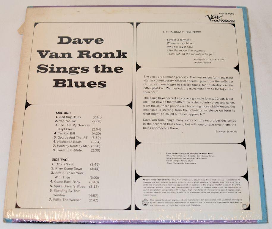 Van Ronk, Dave - Sings The Blues