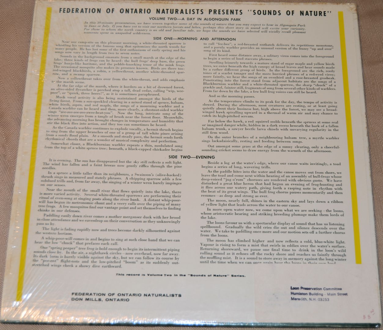 Algonquin Park - Sounds Of Nature