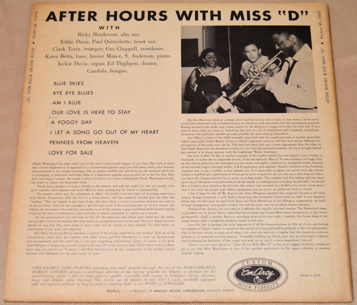 Washington, Dinah - After Hours With Miss D