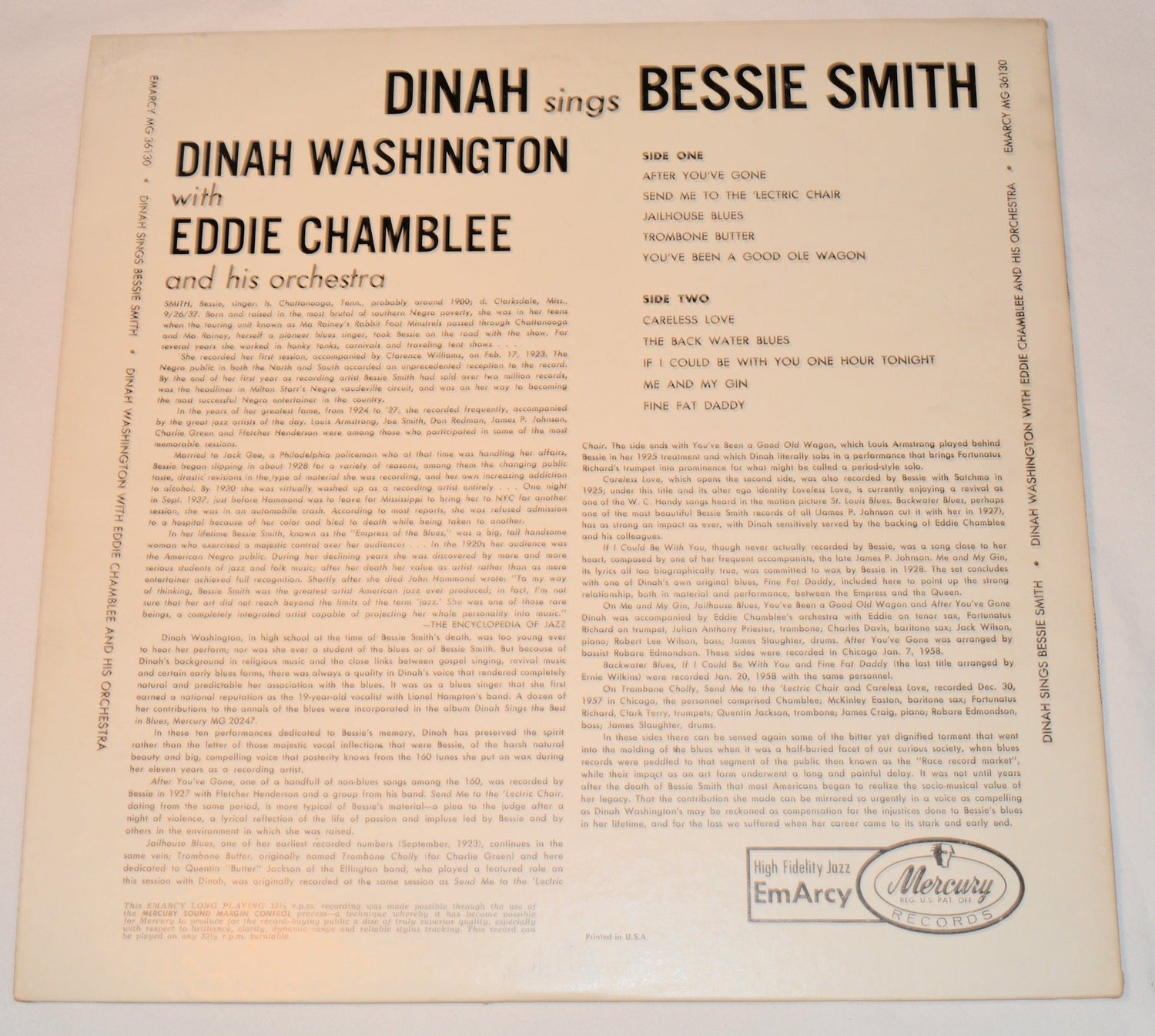 Washington, Dinah - Sings Bessie Smith