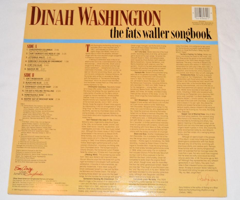 Washington, Dinah - Fats Waller Songbook