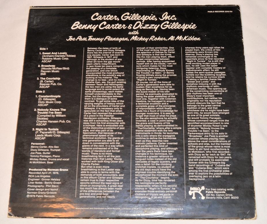 Carter, Gillespie Inc - With Joe Pass...