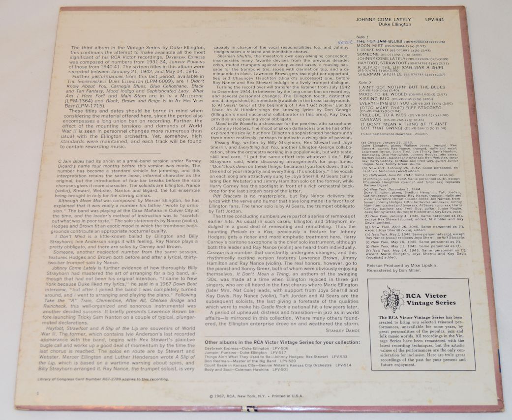 Ellington, Duke - Johnny Come Lately