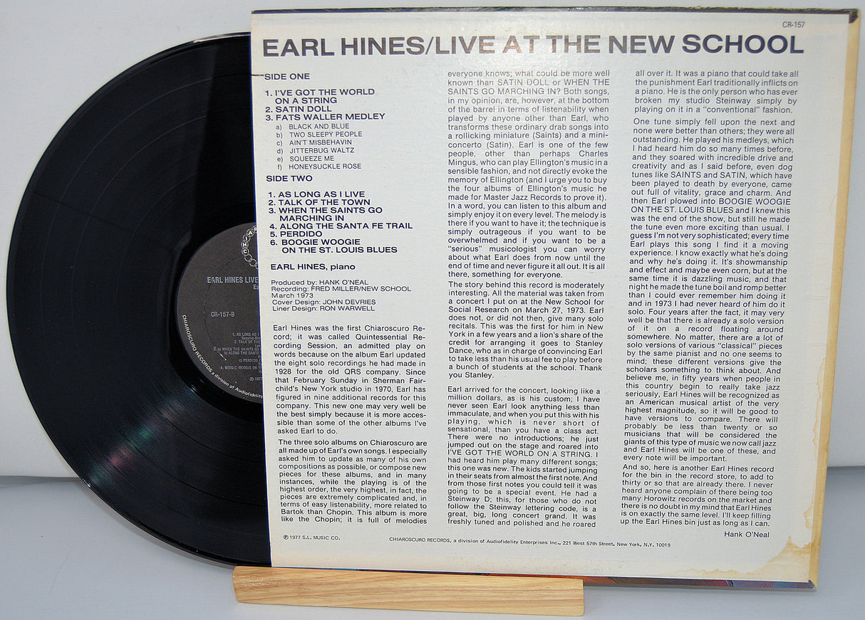 Hines, Earl - Live At The New School