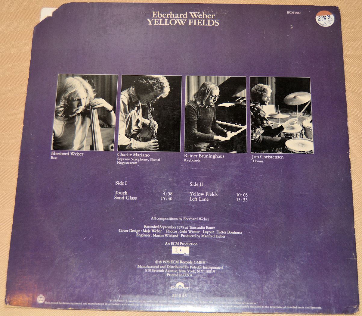 Weber, Eberhard - Yellow Fields