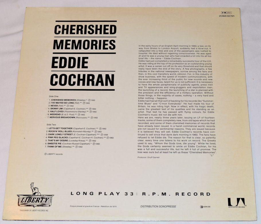 Cochran, Eddie - Cherished Memories
