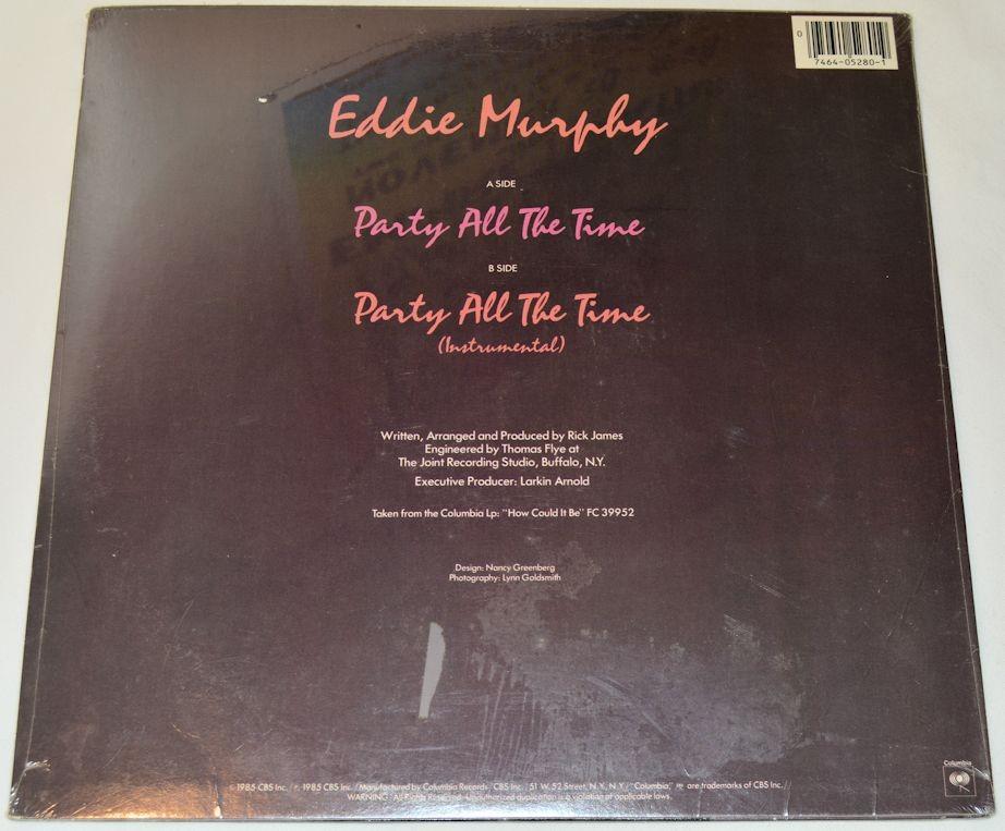 美品　Eddie Murphy　Party All The Time　レコード Eddie Murphy – Party All The Time – Vinyl (12