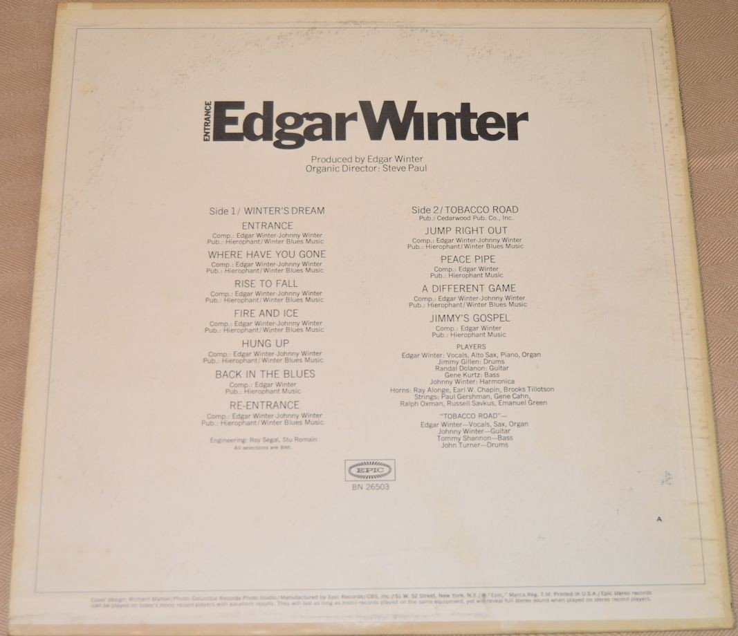 Winter, Edgar - Entrance