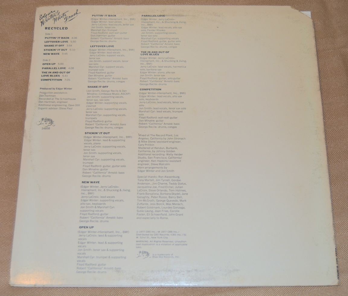 Winter, Edgar - White Trash Recycled