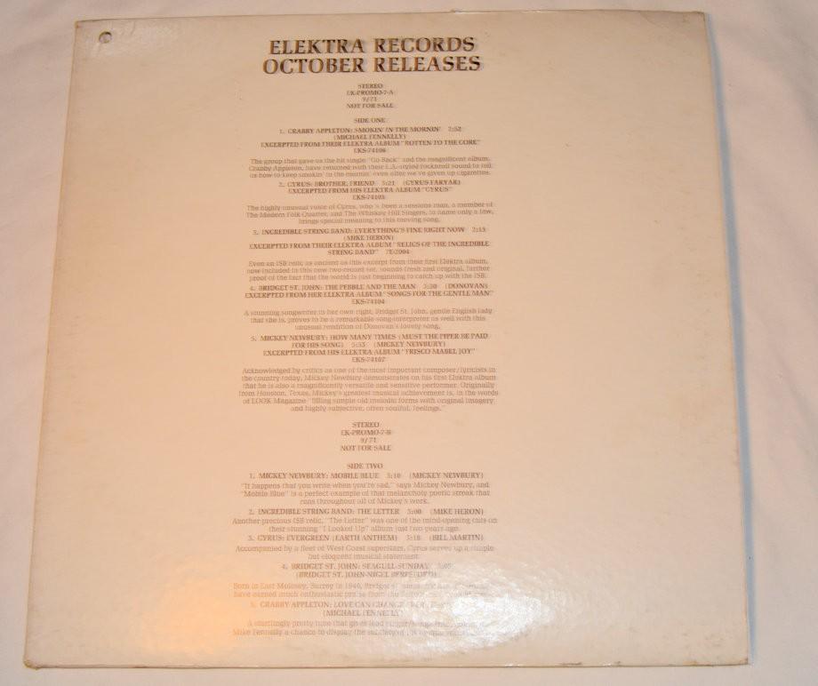 Various - Elektra October Release 1971