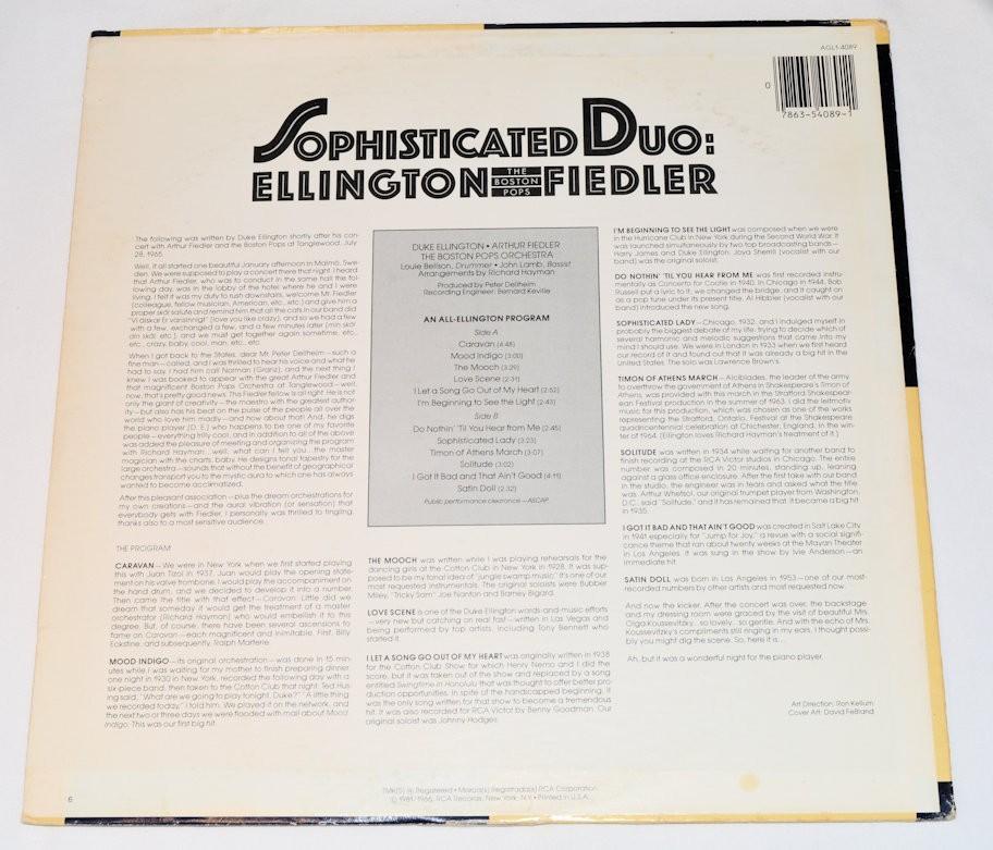 Ellington / Fiedler - Sophisticated Duo