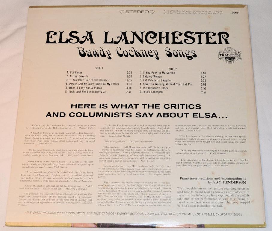 Lanchester, Elsa - Bawdy Cockney Songs