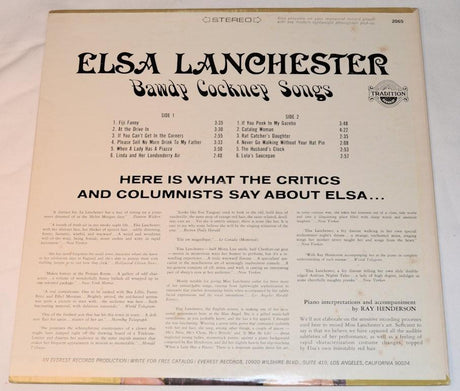 Lanchester, Elsa - Bawdy Cockney Songs