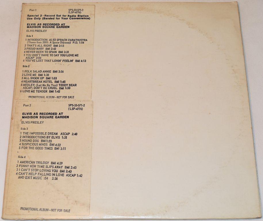 Presley, Elvis - Radio MSG Promo