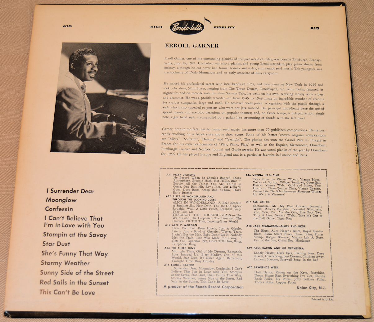 Garner, Eroll - Plays