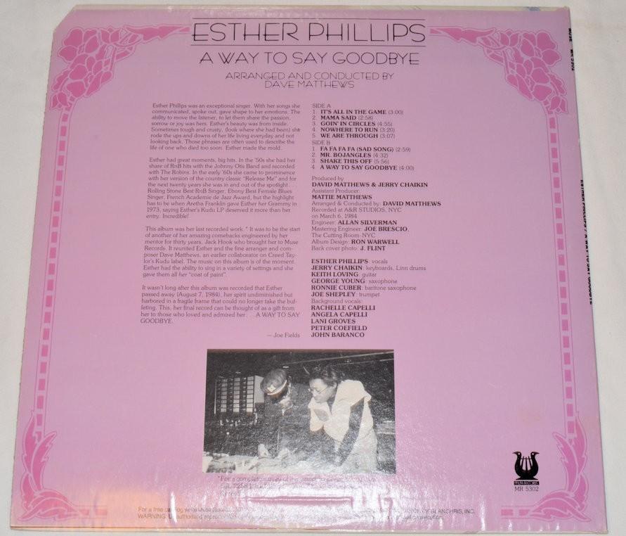 Phillips, Esther - A Way To Say Goodbye