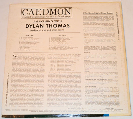 Thomas, Dylan - An Evening With