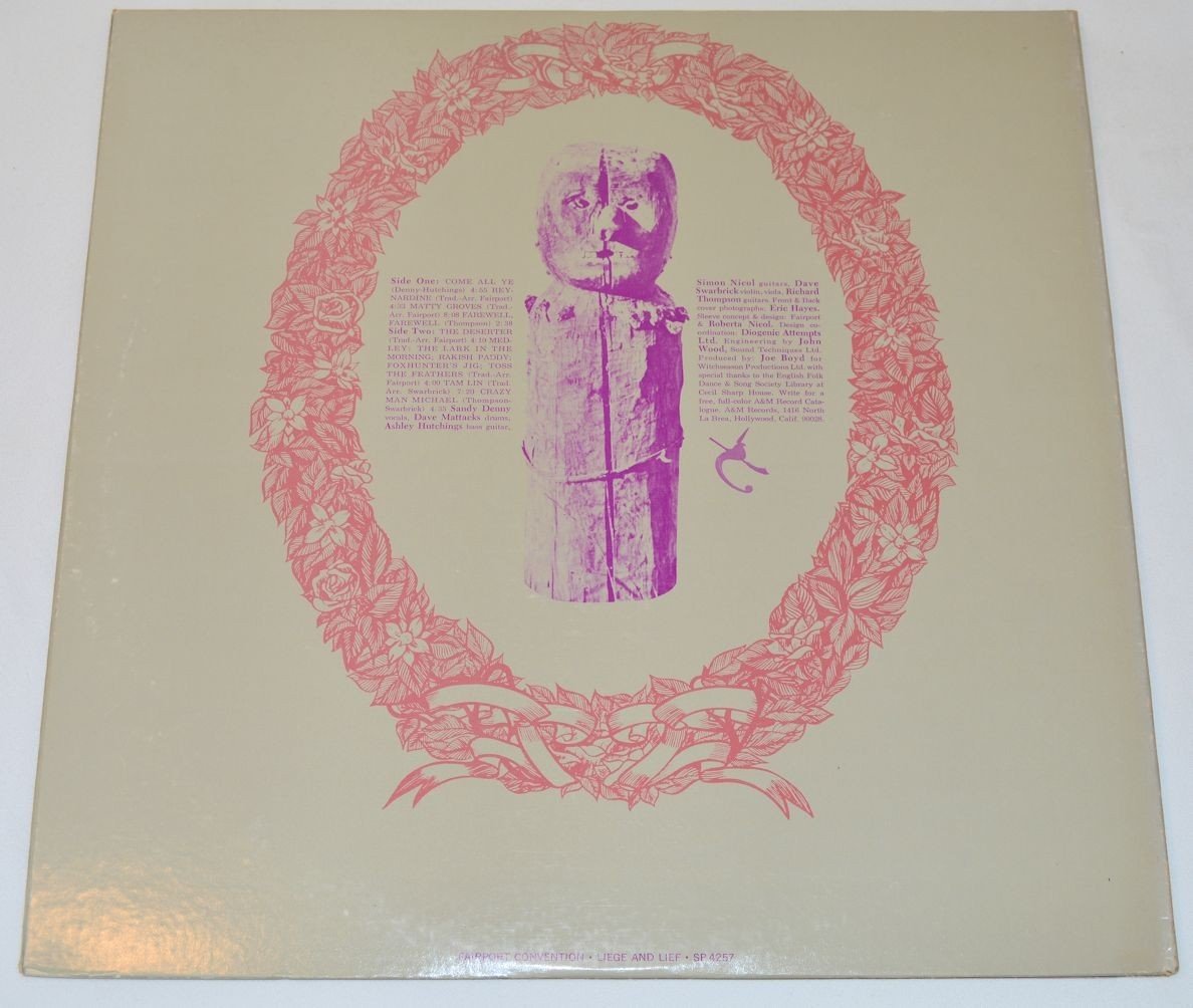 FAIRPORT CONVENTION &frasl; LIEGE &amp; LIEF UK-ORIG 英国盤 初回マト A&frasl;&frasl;1 B