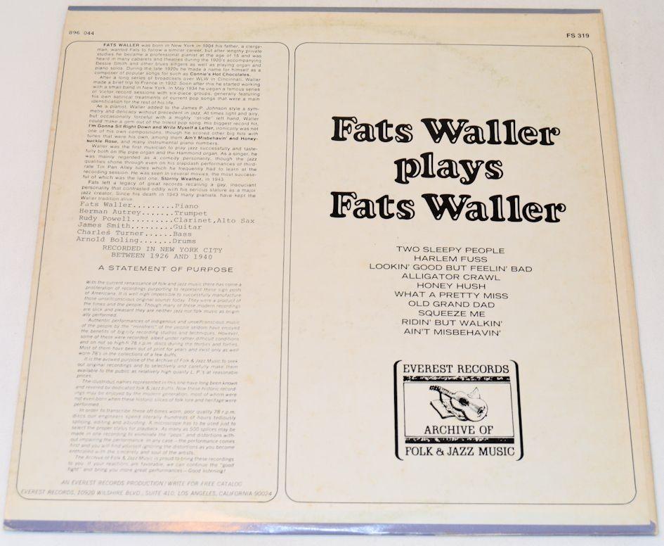 Waller, Fats - Plays Fats