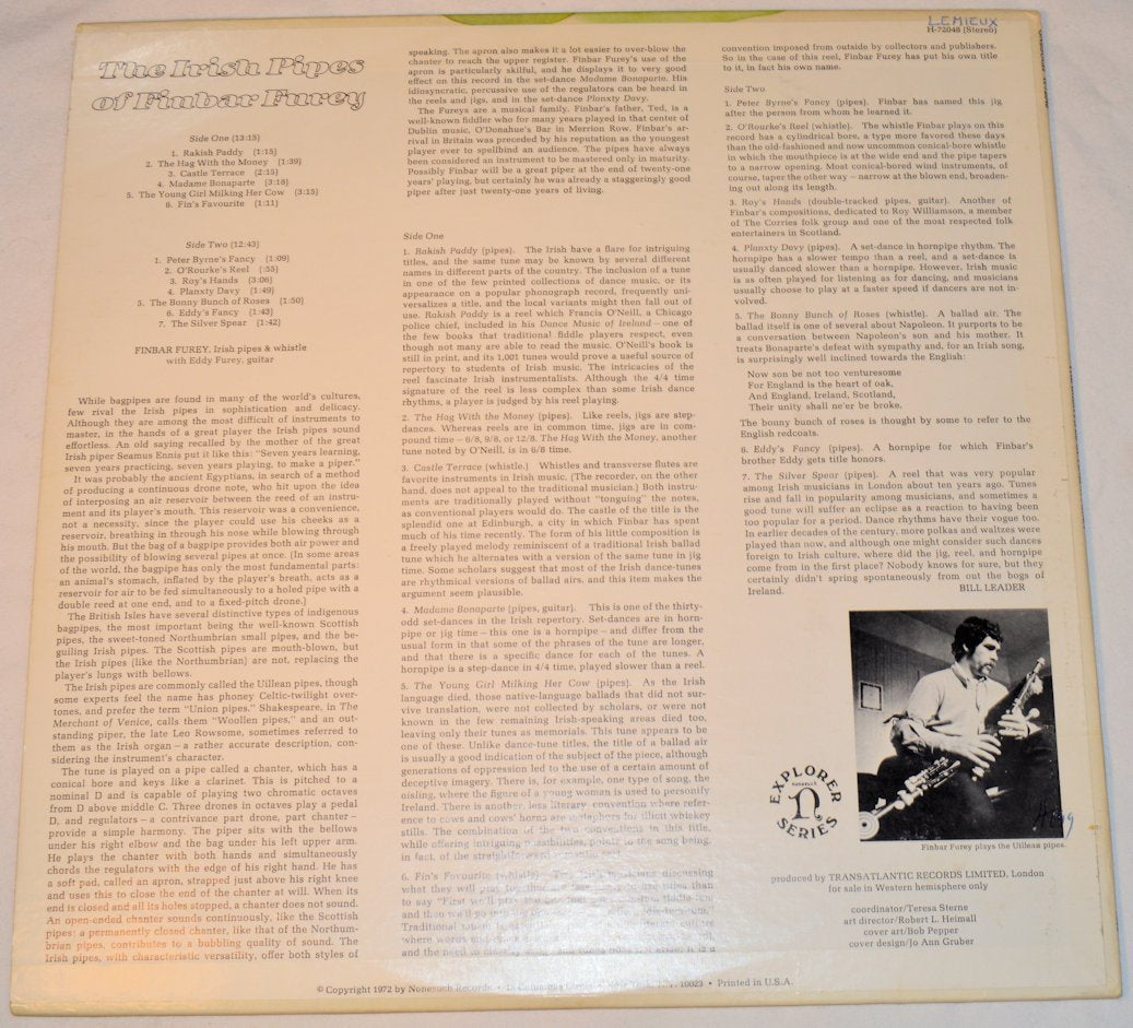 Furey, Finbar - Irish Pipes Of Finbar Furey