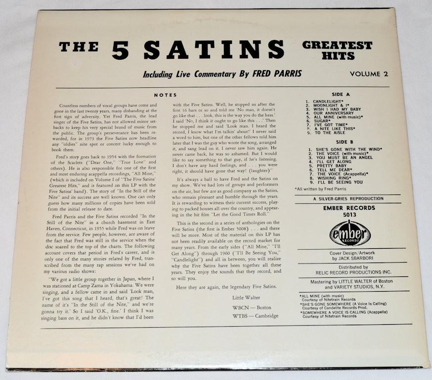 Five Satins - Greatest Hits Vol Two