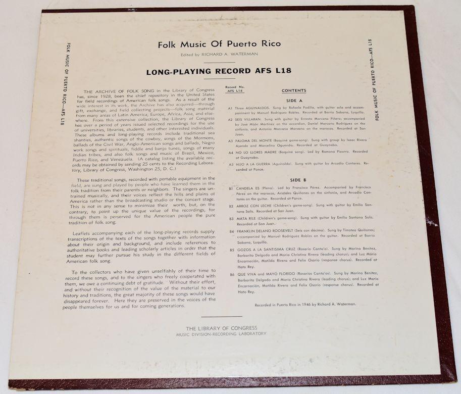 Miscellaneous - Folk Music Of Puerto Rico