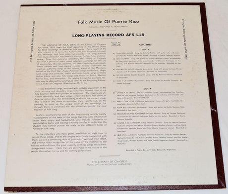 Miscellaneous - Folk Music Of Puerto Rico