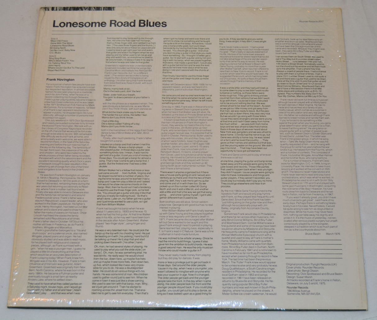 Hovington, Frank - Lonesome Road Blues