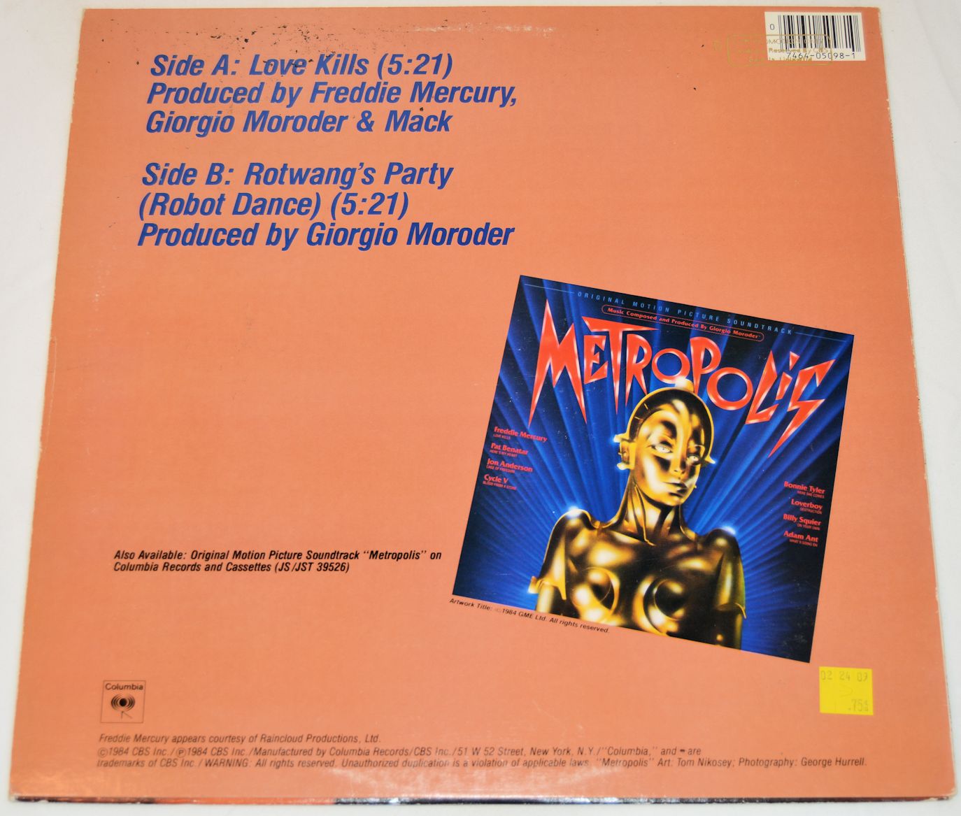 Mercury, Freddie - Love Kills