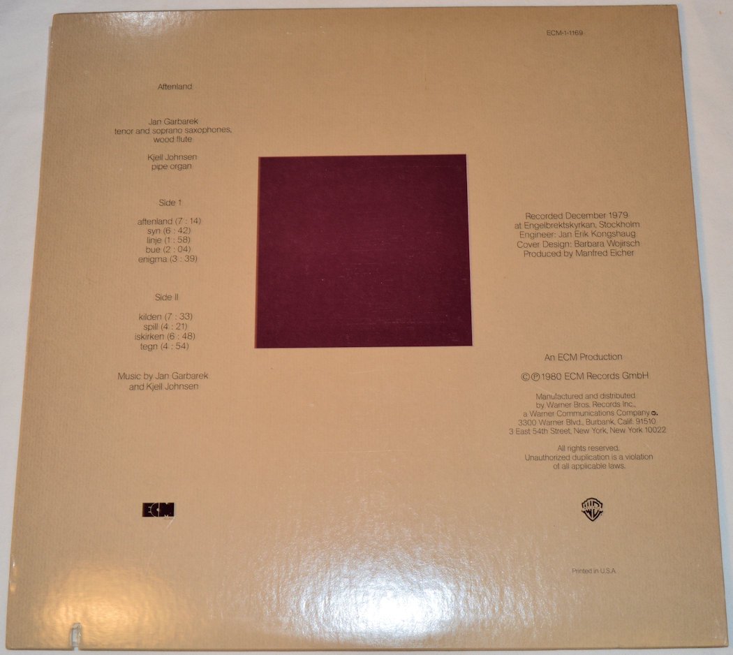 Garbarek, Jan - Aftenland