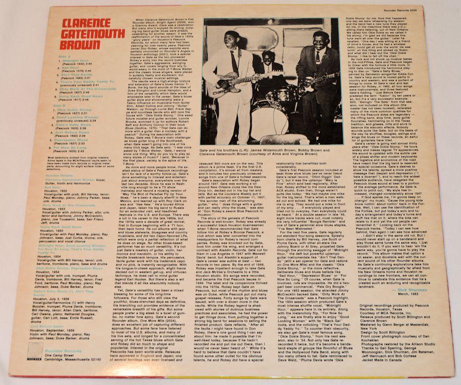 Brown, Clarence Gatemouth - Original Peacock Recordings