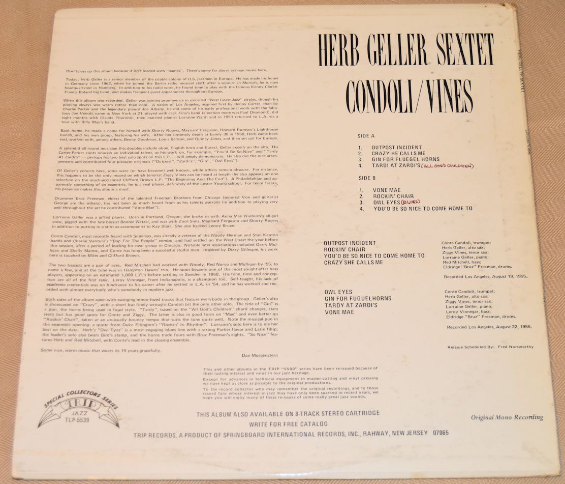 Geller, Herb Sextet - Condoli / Vines