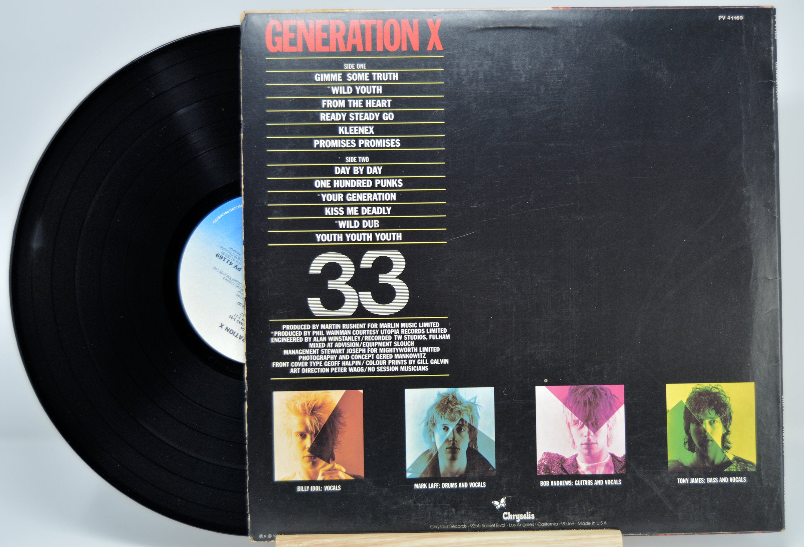 Generation X _変形 LPレコード帯付き_Billy Idol Generation X - Self Titled, Vinyl Record, No Barcode, Billy Idol
